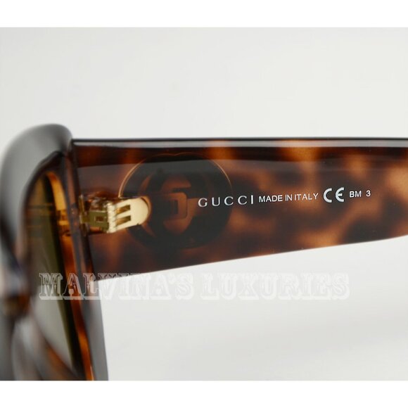 GUCCI SUNGLASSES GG3837/F/S LSDEJ DARK TORTOISESHELL SQUARE INTERLOCKING G - Picture 5 of 8